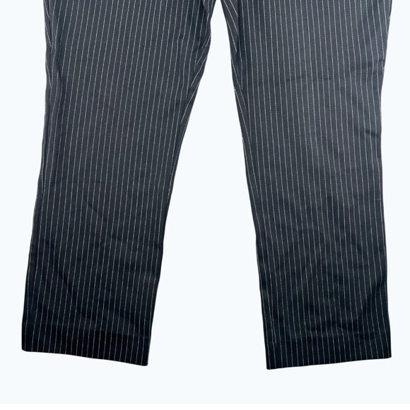 Chicos So Slimming Juliet Straight Leg Pinstripe Pants 16P Black & White - Picture 13 of 16